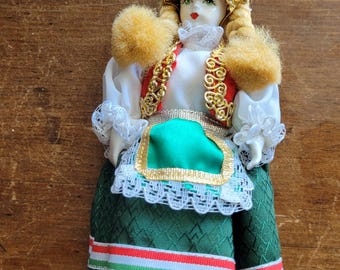 ヴィンテージ人形 収集品 アイスランド 民俗人形 アンティーク 手描き