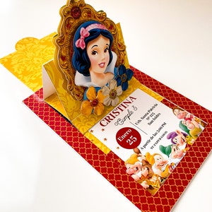 Invito a scorrimento, modello di invito a scorrimento, file di taglio Silhouette Studio, festa della principessa, modello di invito della principessa immagine 3