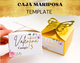 Butterfly Box SVG - Butterfly Gift Box Template - No Glue Box - Party Favor Box Studio - Bridal Box - Wedding Favor Box