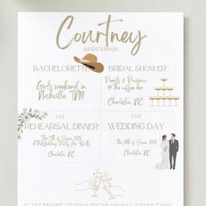 Bridesmaid Info Card