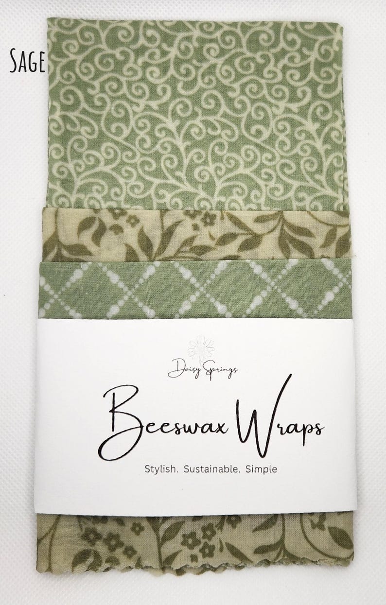 Sage beeswax food wraps.