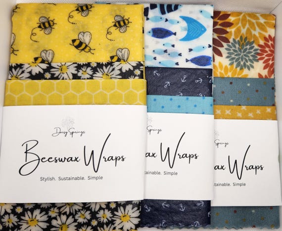 Beeswax Wraps – Reusable Food Wraps – Eco‑Friendly Kitchen Essentials – Handmade Sustainable Alternative