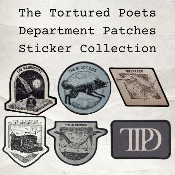 The Tortured Poets Department Patches STICKERS Collection TS