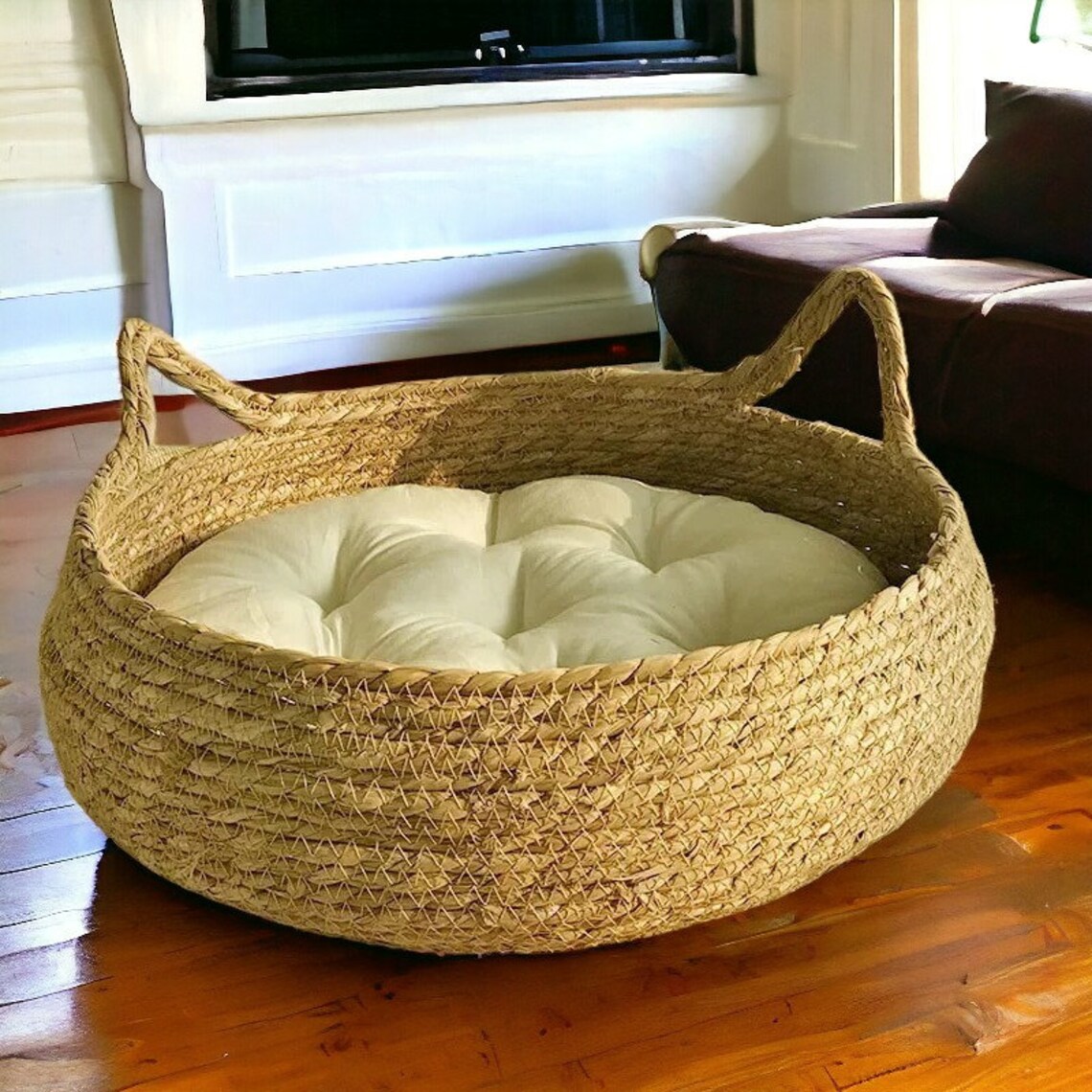 Handmade Seasonal Cat Nest , Cute Cat Basket , Multipurpose Basket
