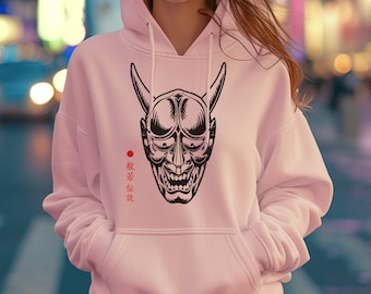 Hannya Hoodie, Kabuki Hoodie, Oni Hoodie, Hannya Sweatshirt, Japanese Hoodie