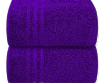 2X Super Jumbo Bath Sheets - Big Bathroom Towels - Pure Cotton Soft & Absorbent Towels Pack
