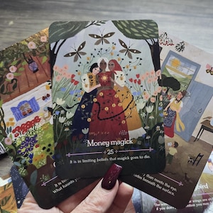 Oráculo de Litha de la Temporada de la Bruja, Cartas con Mensajes de Sanación, Baraja y Guía, Regalo del Trabajador de las Sombras, Herramienta de Adivinación, Cartas de Afirmación