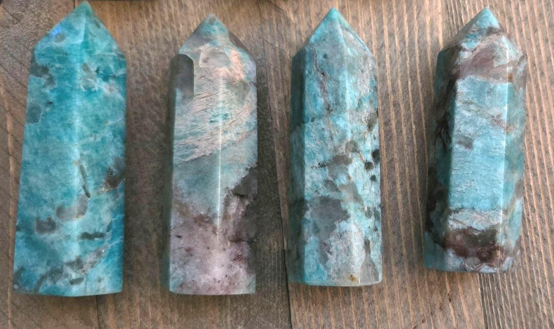Amazonite Obelisk Tower ~ Amazonite Point, Heart Chakra Crystal ...