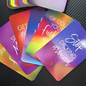 Get F*cking Motivated Oracle Deck, Sassy Oracle Cards, Positive Change Oracle, Snarky Oracle, Funny Oracle Deck ~ Deck With Guidebook