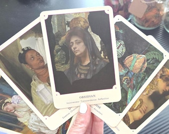 Il mazzo di carte oracolari Crystal Oracle Deck, 44 carte oracolari indie, carte sull'energia dei cristalli, oracolo di guarigione con i cristalli, carte oracolari metafisiche ~Mazzo con guida