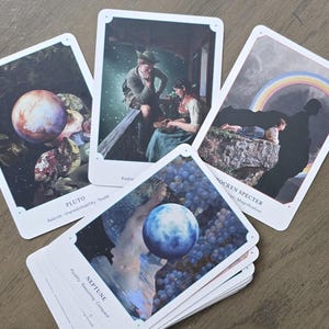 Oracle céleste, cartes Oracle cosmique, jeu de cartes avec guide, Oracle galaxie, cadeau sorcière pour elle, 44 cartes mystiques, cadeau magie