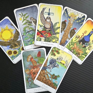 Nature Spirit Tarot Deck, 78 Tarot Cards With Nature Symbols, Flowers And Animals Tarot, Spiritual Tarot Gift, Tarot Reading, Tarot Guidance