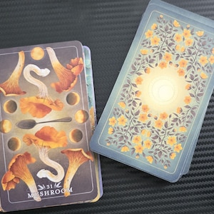 Oráculo Botânico, Baralho do Oráculo da Semente e Foice, Cartas do Oráculo das Plantas, Presente Wiccan para Ela, Cartas do Oráculo do Cogumelo, Baralho do Oráculo Cottagecore