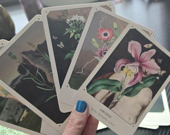 Mazzo e guida dell'Oracolo dei Fiori, Oracolo Botanico, Oracolo delle Piante, Mazzo di Oracoli Indie, Guida Divina, Carte dell'Oracolo Floreale, Bosco