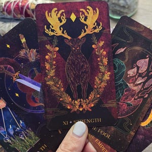 Baraja de Tarot de Animales de Oriente, 78 cartas de Tarot de Espíritus Animales, Baraja de Adivinación, Baraja de Tarot Gótico, Regalo Espiritual para Ella ~ Baraja y Guía