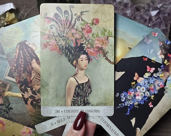 Botanical Dreams Oracle, Floral Oracle Cards, Whimsical Oracle Deck, Self Discovery Oracle, Dreamy Oracle Deck,Aesthetic Deck with Guidebook
