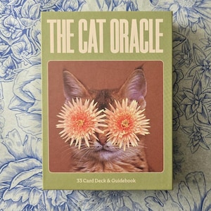 Oráculo del Gato, 33 cartas de oráculo de animales, regalo para amantes de los gatos, regalo wiccan, baraja de oráculo divertida, regalo para novia, regalo espiritual ~ Baraja con guía