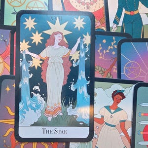 The Essential Tarot by Chloe Zarka Grinsnir, 78 Cards With Guidebook, Modern Tarot Card Deck, Tarot Reading, Divination Tools, Oracle Deck