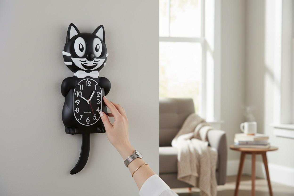 Pendule Chat Kit-Cat Clock Retour vers le Futur 39,5 cm neuve en boite GM