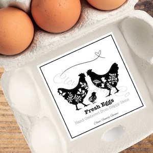 Egg Carton Label Template, Customizable Printable Sticker, PDF Instant Download, Editable Digital Product for Label, Sticker, or Ad