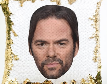 Billy Burke, Charlie Swan Pillow, Celebrity Pillow, The Twilight, Funny Gift, Gift For Her/Him, Sequin Pillow Gift, 15&quot; x 15&quot;
