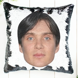 Cillian Murphy, Cillian Murphy Kissen, lustiges Geschenk, Geschenk für sie, Geschenk für ihn, Pailletten Kissen Geschenk, Liebhaber Geschenk, 15 &quot;x 15&quot; Kissen.