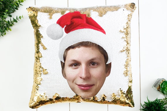 Michael Cera Celebrities Pillow Christmas Gift Gloria Bell Actor Funny Gift Sequin Pillow Gift for Her him Pillow Gift 15x15 Etsy UK