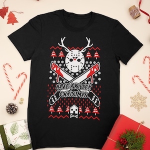 Have a Killer Christmas Horror Shirt, Spooky Holiday Funny Horror Movie Xmas Tee, Halloween Horror Movie Christmas Shirt, Horror Tees
