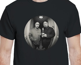 Kim and Putin T-shirt, Kim Jong Un and Vladimir Putin tshirt, Funny Peephole Party Shirt, Meme Tee, Funny Dark Humor Meme Shirt