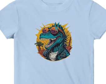 Retro Dinosaur T-Shirt, Funny T-Rex Shirt for Kids, Dino Shirt for Toddlers & Babies, Cute Dinosaur Baby Bodysuit, Prehistoric Gift for Kids