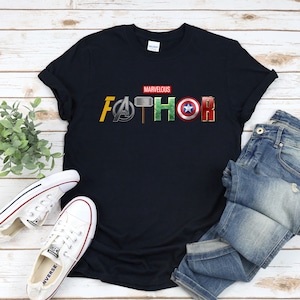 Superhero Dad Shirt, Marvelous Fathor, Sci-Fi Shirts for Dad, Father&#39;s Day Gifts, Funny Dad Gifts, Superhero Themed Gifts for Dad,