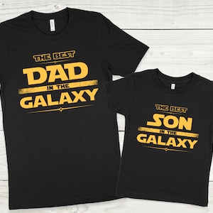 Matching Father and Son Sci Fi Space Galaxy Shirts, Father&#39;s Day Gift, Dad and Baby Matching Shirts, Matching Family Sets, New Dad Gift