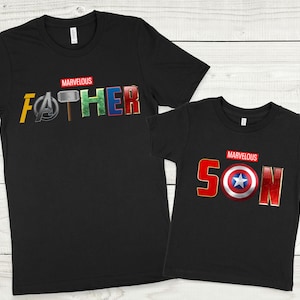 Matching Father & Son T Shirts, Fun Superhero Dad Shirt, Husband Daddy Hero Shirt, Matching Family Superhero Shirt, Kids Superhero Shirt