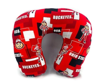 Ohio State University | Travel Pillow | U-Shaped Neck Pillow for Car, Plane, Office, Bus & Game Day | Comfort-Head and Neck Support