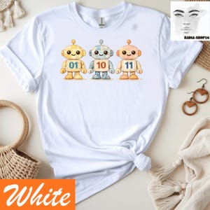 01 10 11 Roboter Patchwork Programmierer Shirt, Binär Code Geek T-Shirt, Survivor Coding Humor T-Shirt, Computer Science Geschenk, Software Entwickler