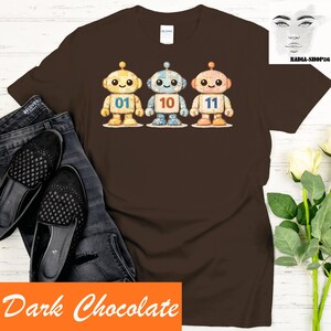 01 10 11 Robot Patchwork Programming Shirt, Binary Code Geek Tee, Survivor Coding Humor Tee, Computer Science Gift, Software Developer image 5