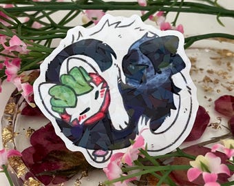 Cuddle Kitties • Vinyl Sticker • Holographic Pattern