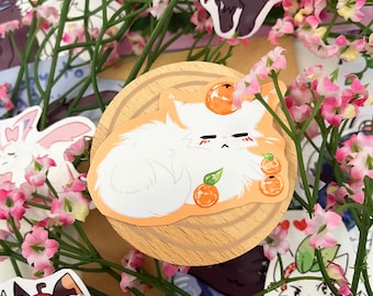 Orange Kitty • Vinyl Sticker • Glossy