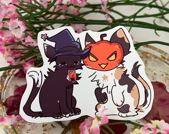 Halloween Kitties • Vinyl Sticker • Glossy