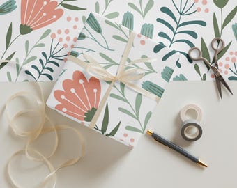 Florale Geschenkverpackungen, Boho Matte Papier (3er-Set)