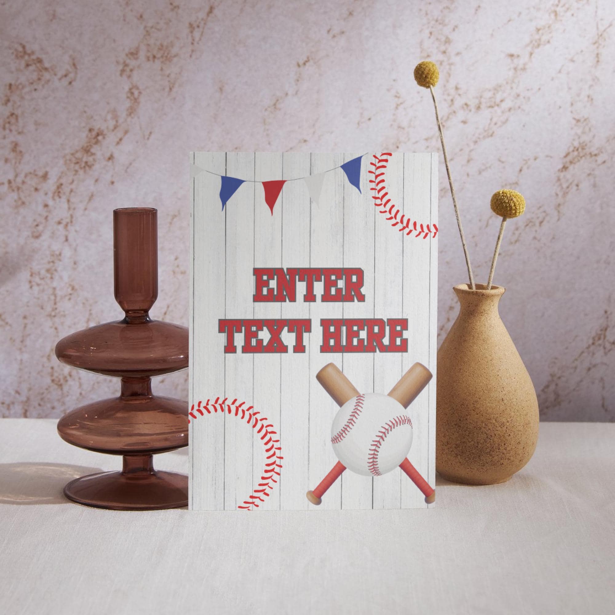 Editable Baseball Welcome Sign, Rookie of the Year Birthday Poster, Boy ...