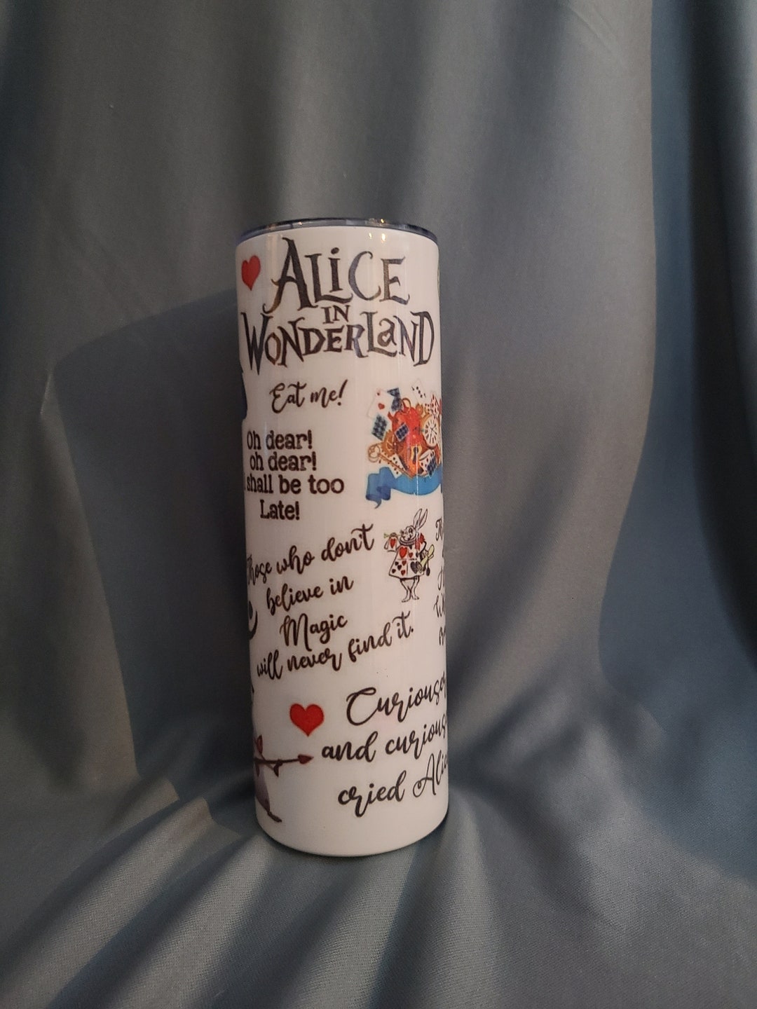 Alice in Wonderland Themed Tumbler Etsy