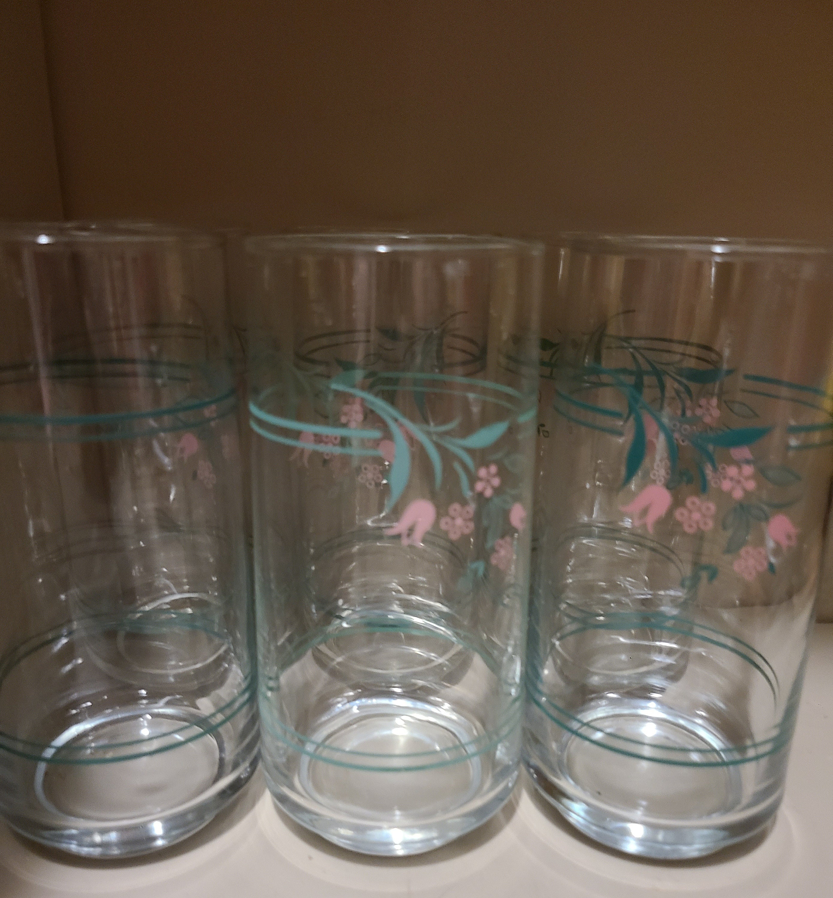 CORELLE Rosemarie Pink Flower Drinking Glasses Set of 6 16oz - Etsy