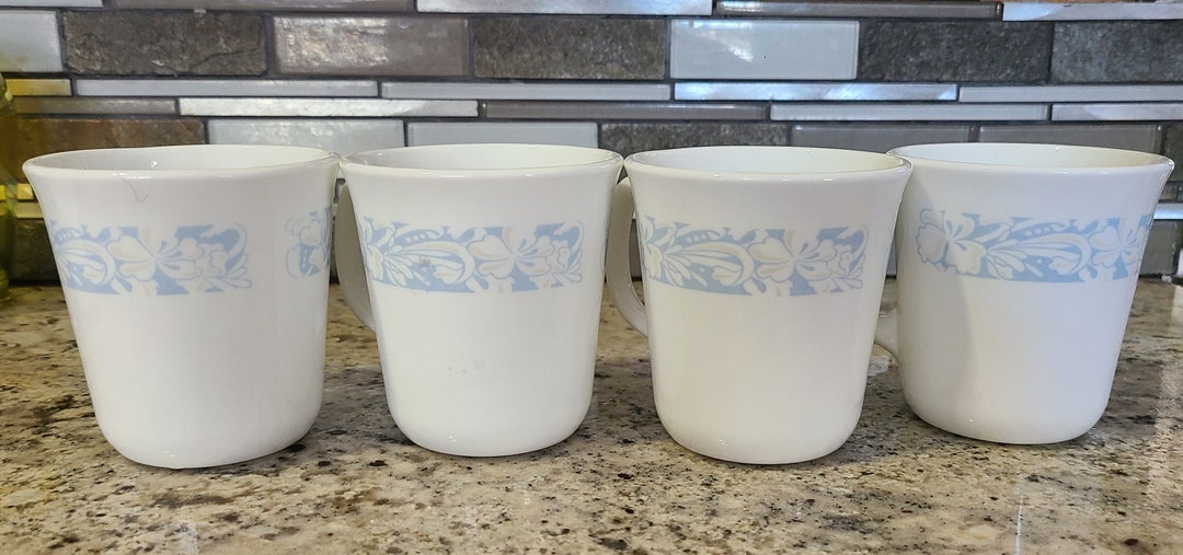 Corelle Corning Sea and Sand Pattern Coffee Mugs Set of 4 - Etsy Israel