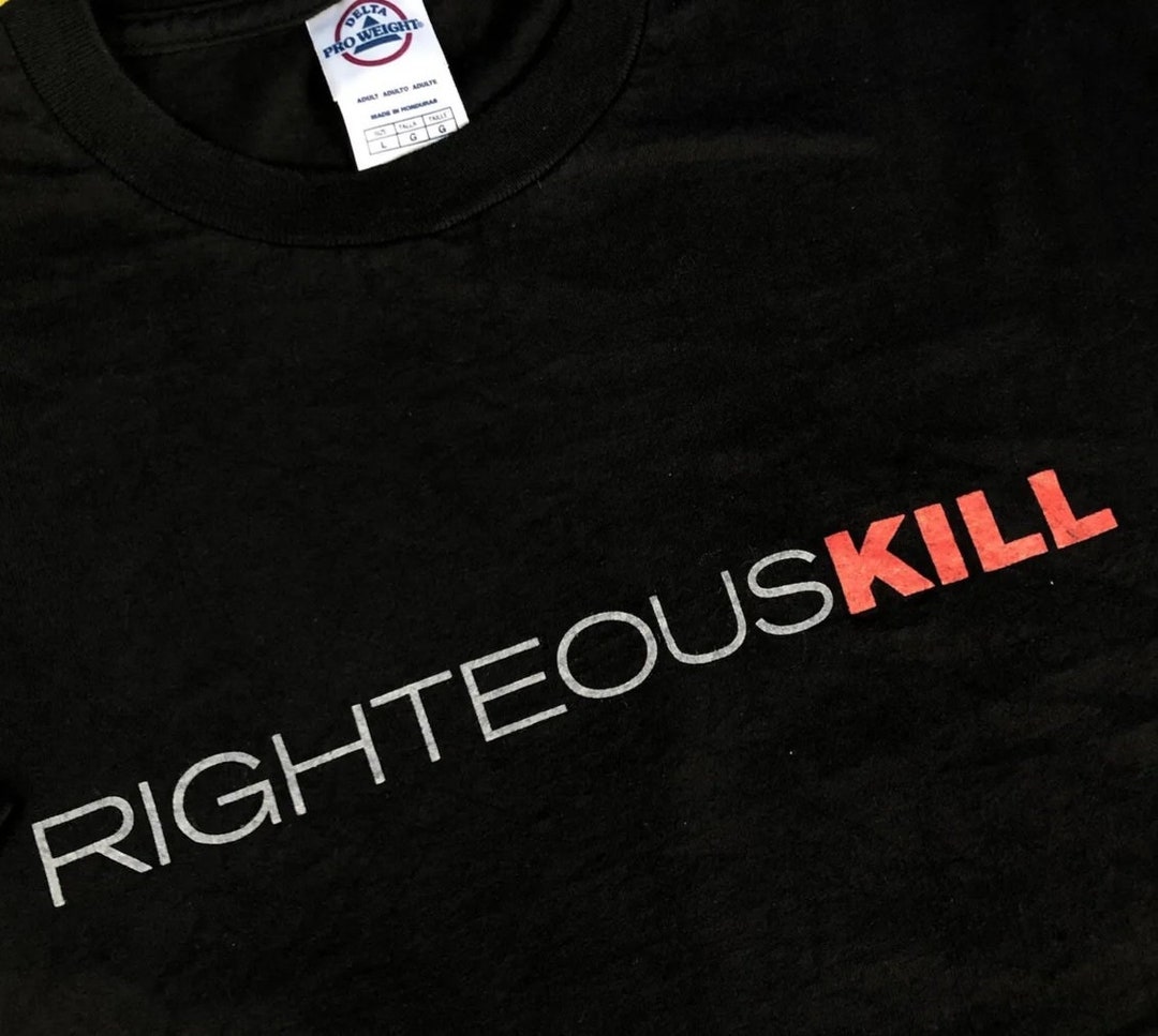 Righteous Kill Shirt L Vintage 00s Y2k De Niro Pacino Cop Thriller 