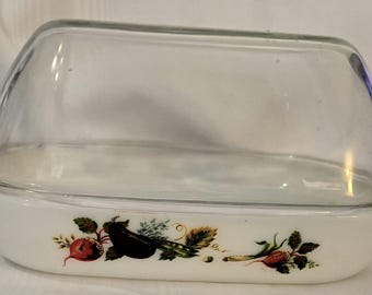 Pyrex England JAJ Market Garden/Tuscany pattern  oven roaster Rare