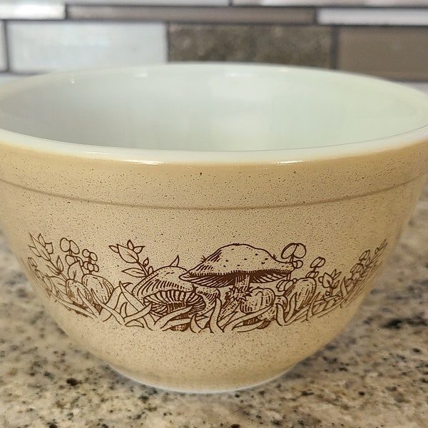 Vintage Pyrex 401 Forest Fancies Mushroom Nesting Mixing Bowl Corning 750ml