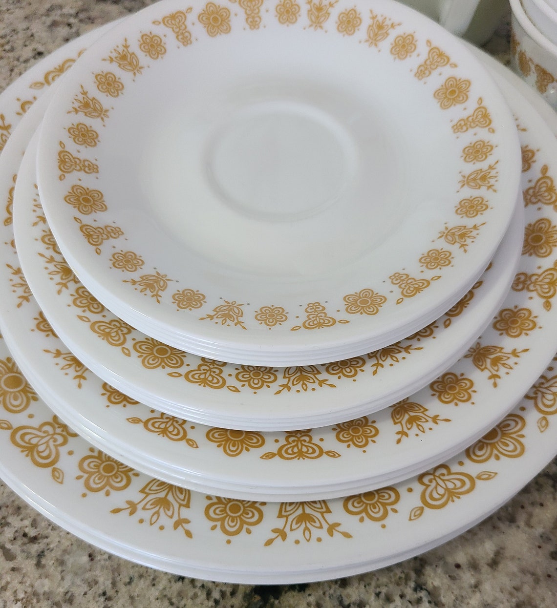 Butterfly Gold Pattern Corelle 32 Pc Set of Dishes - Etsy