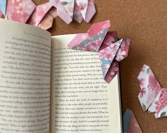 3 Handmade Origami Butterfly Bookmarks, perfect for any book lover. Gift it as a present or for yourself