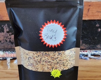 Sample Hand Crafted Seed Mix for Tiny Beaks, 12 ounces, Canary, Finch, Parakeet, Budgie, Parrotlet, Lovebird, Cockatiel, Conure